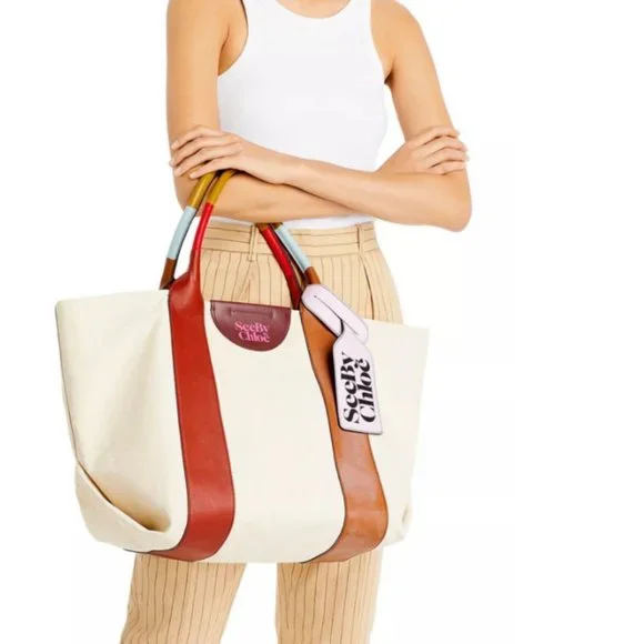 See by Chloé Laetizia Extra Large Tote - in Burnt Henna MSRP$510 - Picture 6 of 7